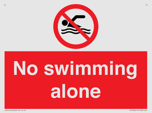 No swimming alone